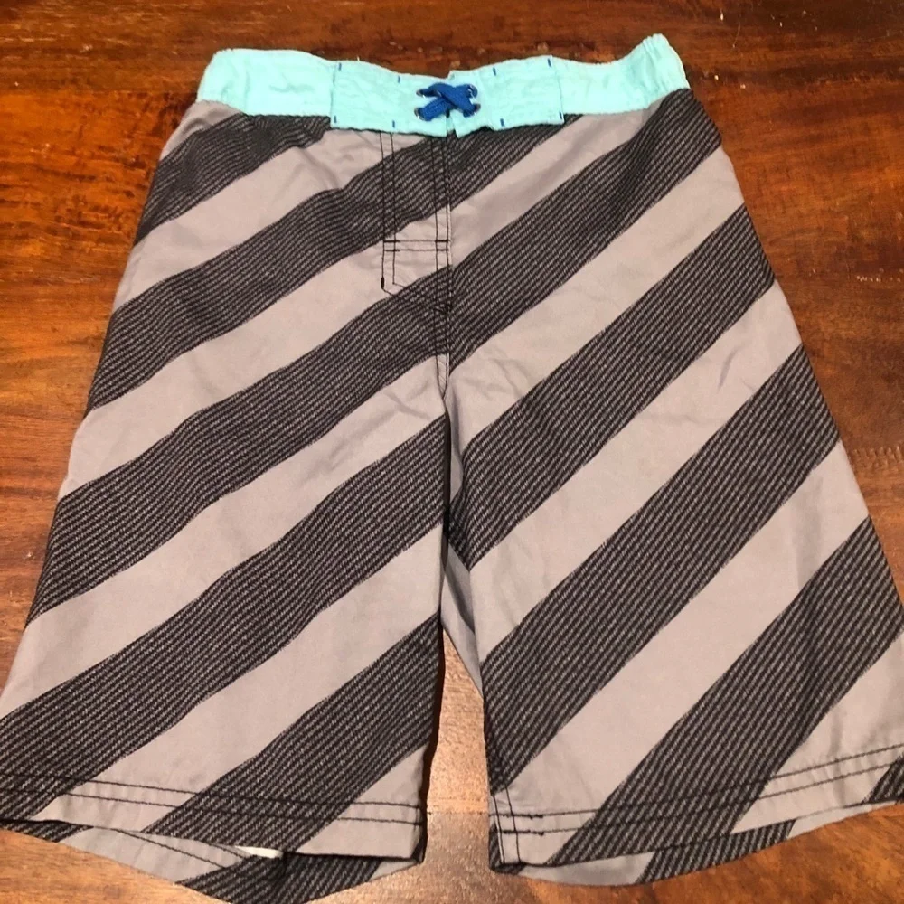Cat & jack boys swim gray Aqua trunks summer vacation pool beach day play shorts